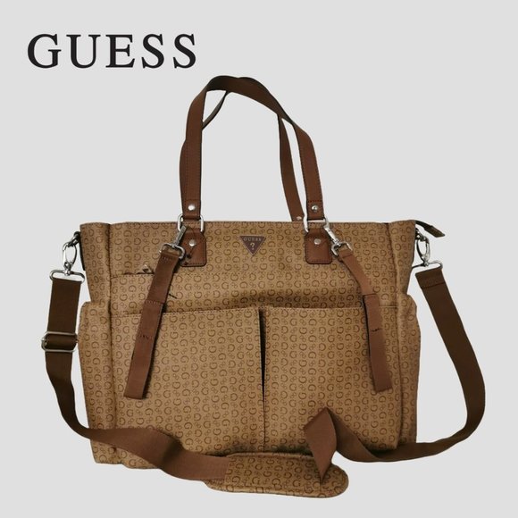 Guess Handbags - Guess Diaper Bag / Travel Bag | Color: Mocha| Size large